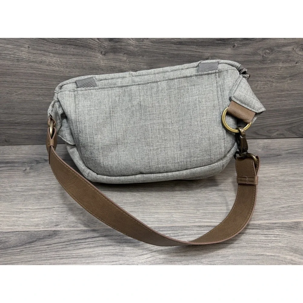 Nuna Stroller Sling Bag Handle Organizer Pouch Gray Brown Phone Wallet Unisex